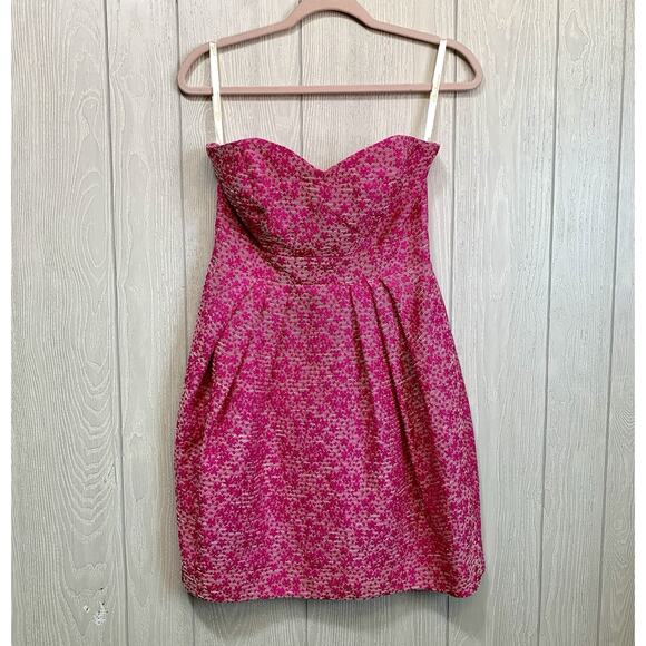 Shoshanna Pink Strapless Mini Dress Size 4 - Picture 1 of 6